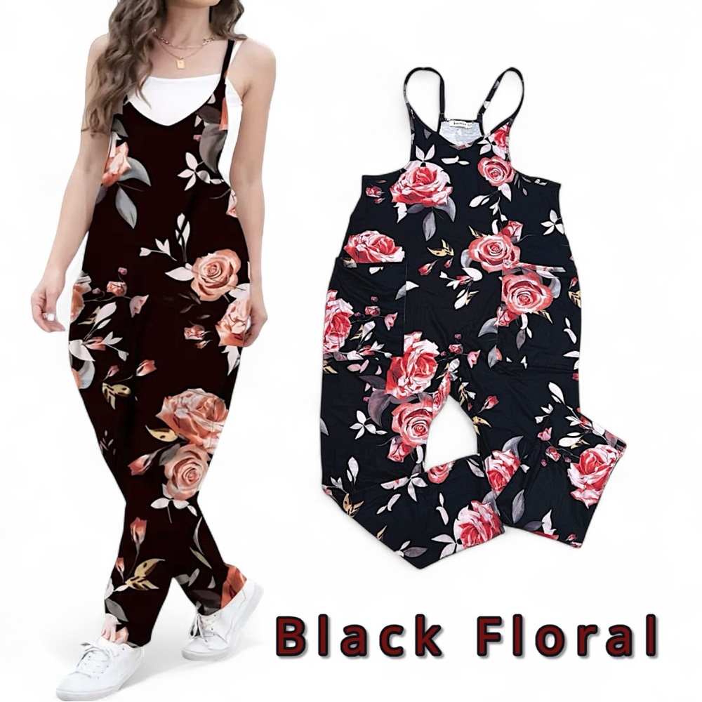 Casual V-Neck Sleeveless Harem Overall Jumpsuit - Picture 5 of 16